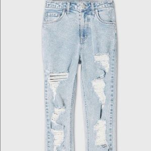 High rise boyfriend jeans